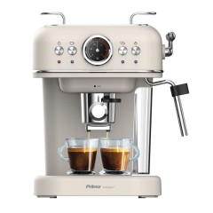 Primo PREM-40445 Μηχανή Espresso 1050W Πίεσης 20bar Ιβουάρ-Chrome